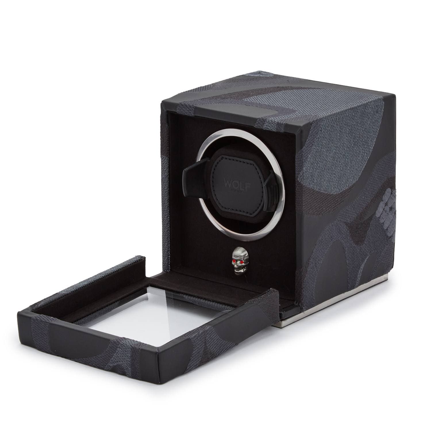 Black Memento Mori Cub Watch Winder | Side View