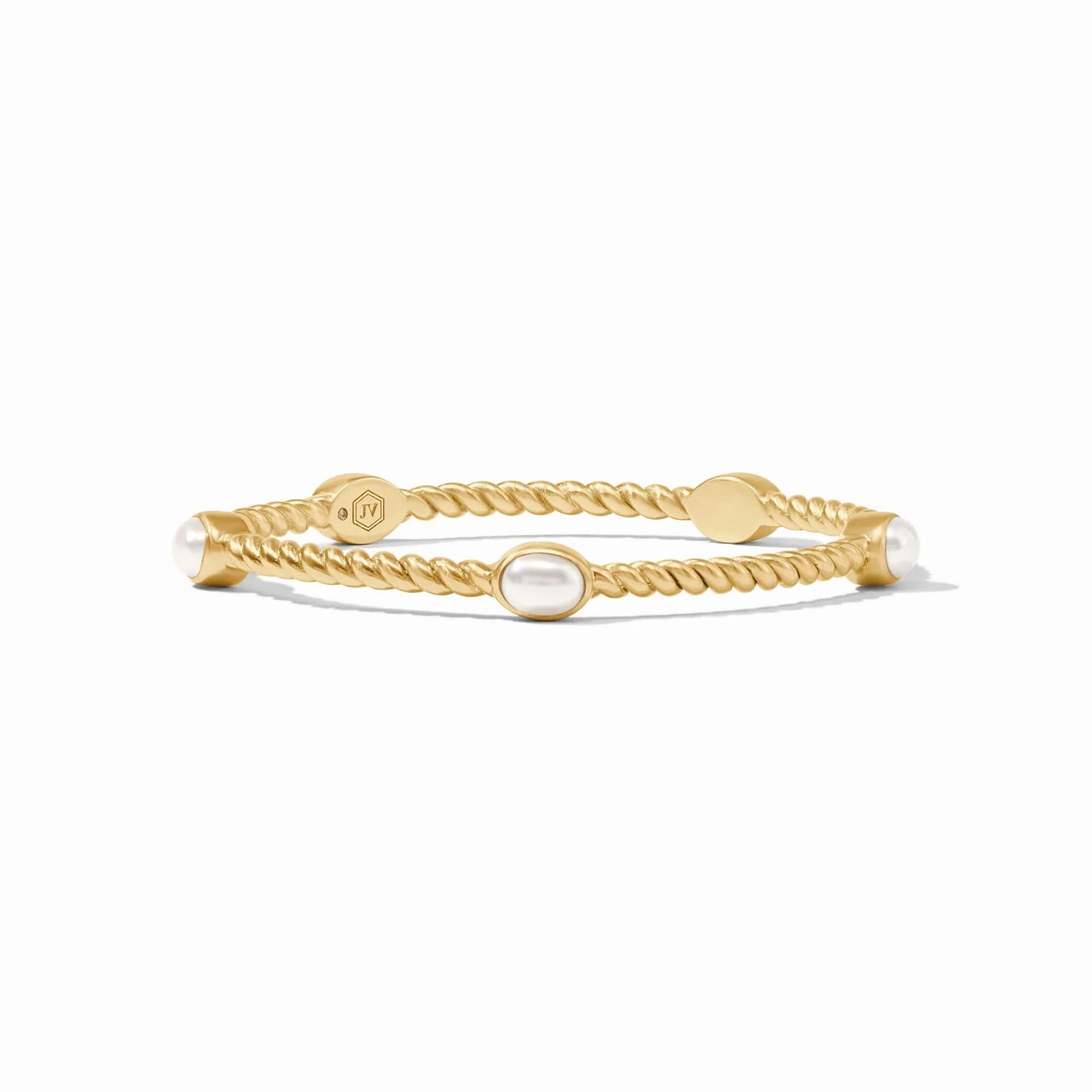 Julie Vos Nassau Stone Bangle in Pearl 0