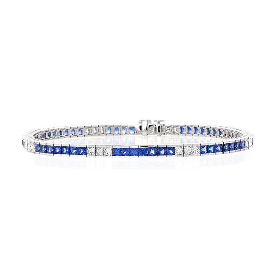 Blue Sapphire & Diamond Bracelet