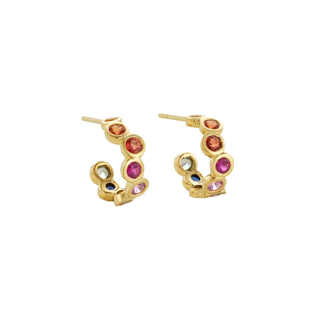 Ippolita Starlet Huggie Rainbow Sapphire Huggie Hoop Earrings