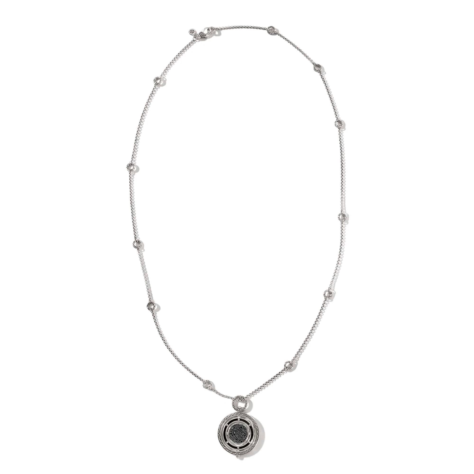 John Hardy Moon Door Black Sapphire Pendant Necklace 0