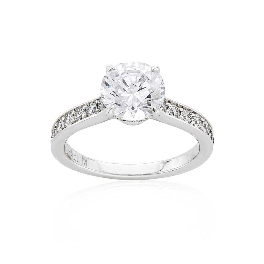 Hidden Halo Channel Set 2.00 CTW Semi-Mount Engagement Ring