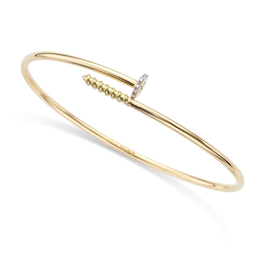 Nail & Screw Diamond Bangle 0