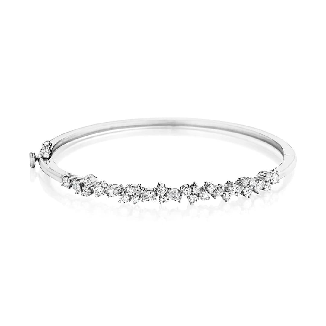 Penny Preville White Gold Stardust Diamond Bangle