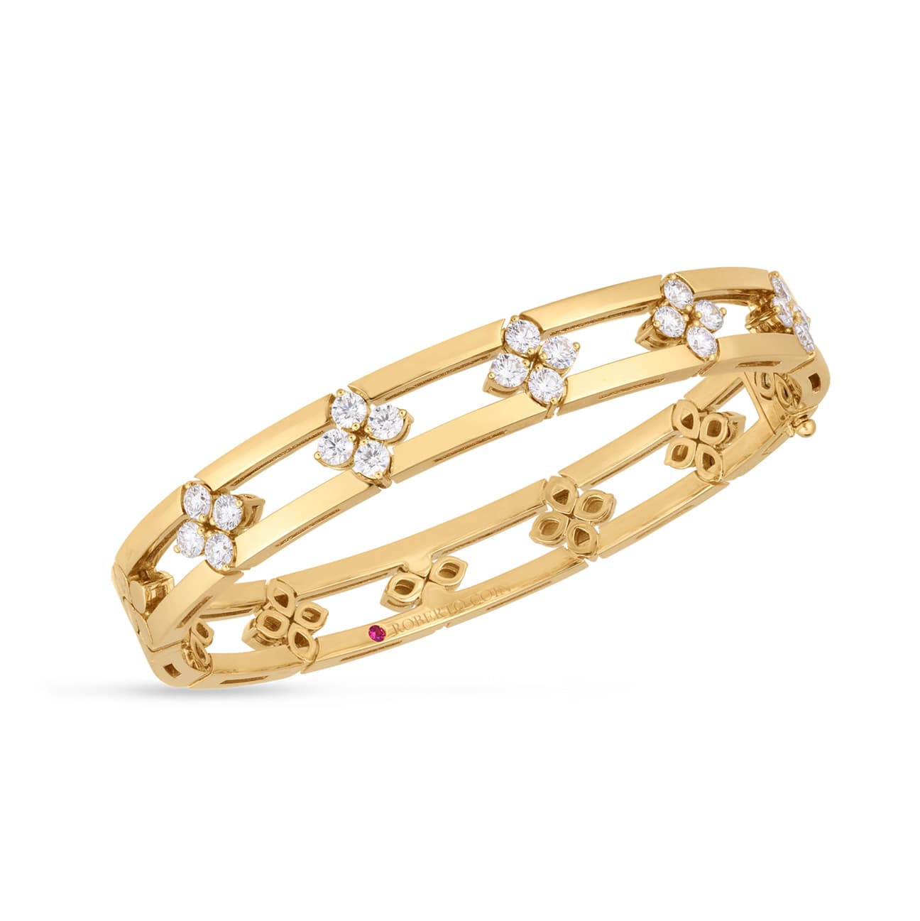 Roberto Coin Love in Verona Diamond Open Frame Bangle