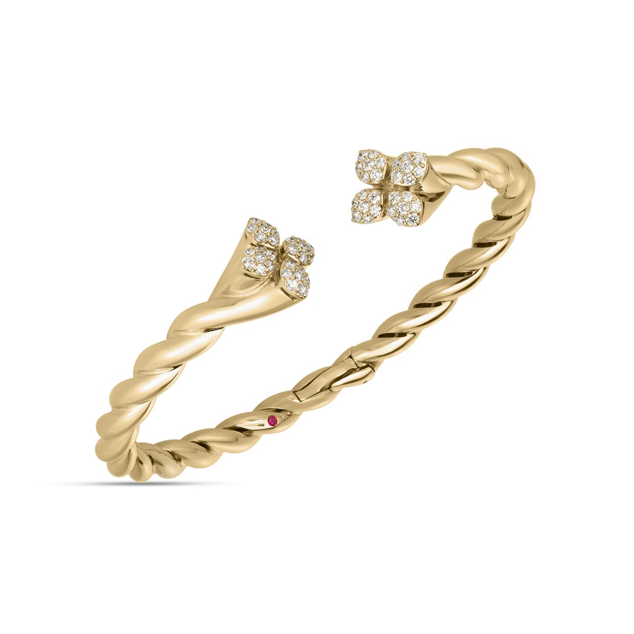 Roberto Coin Love In Verona Diamond Twist Bangle