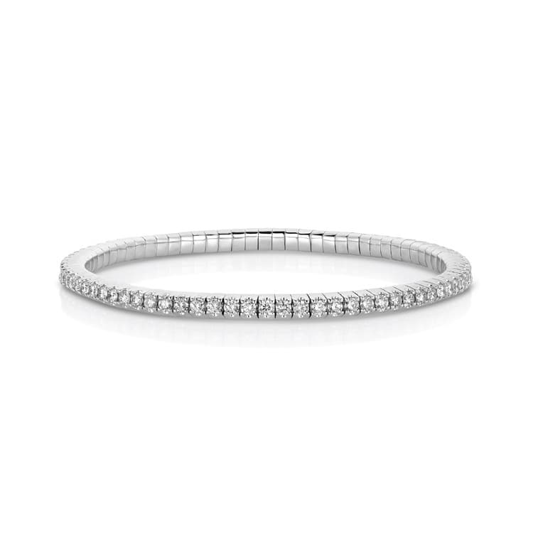 3.00 CTW Diamond Stretch Tennis Bracelet in White Gold