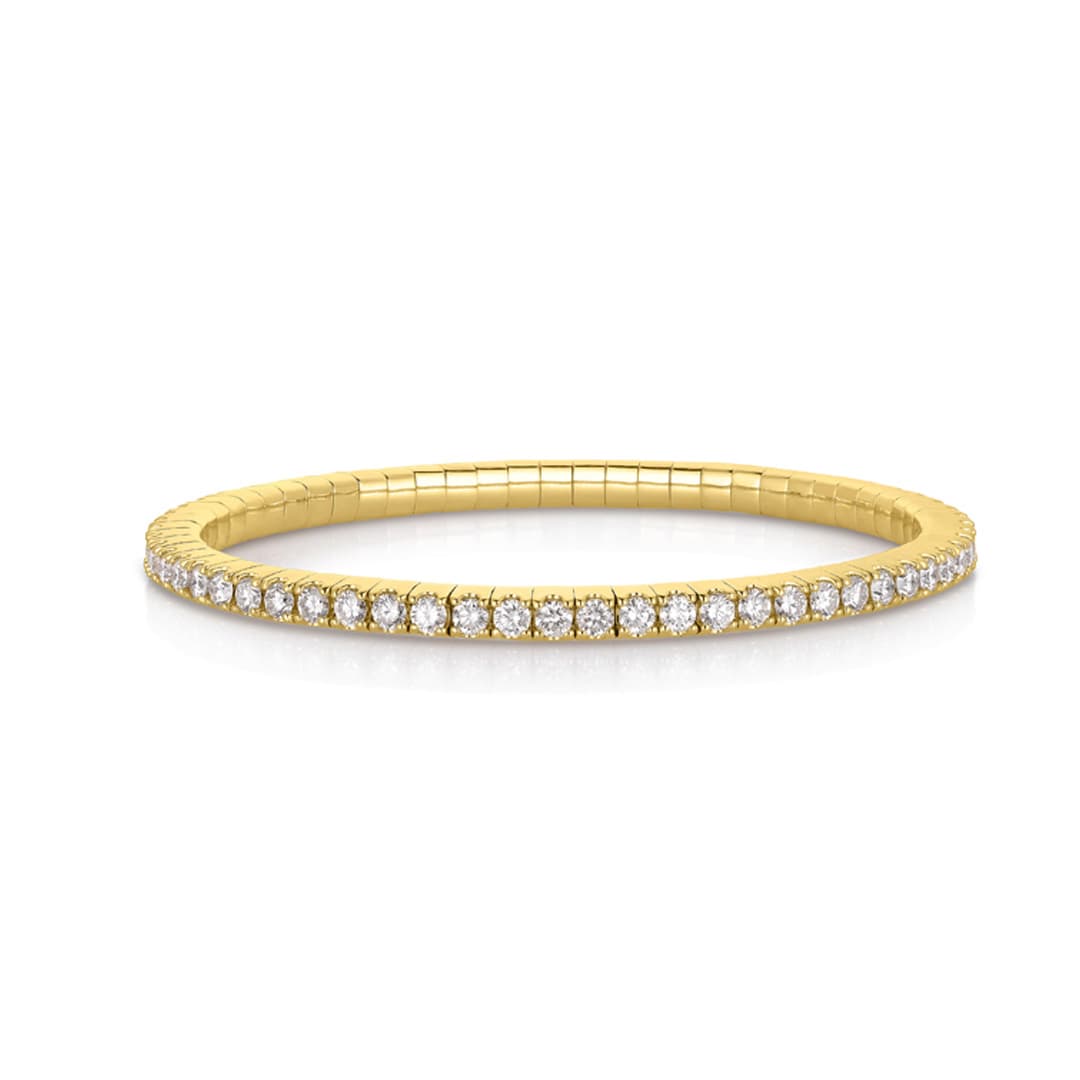 5.00 CTW Diamond Stretch Tennis Bracelet in Yellow Gold