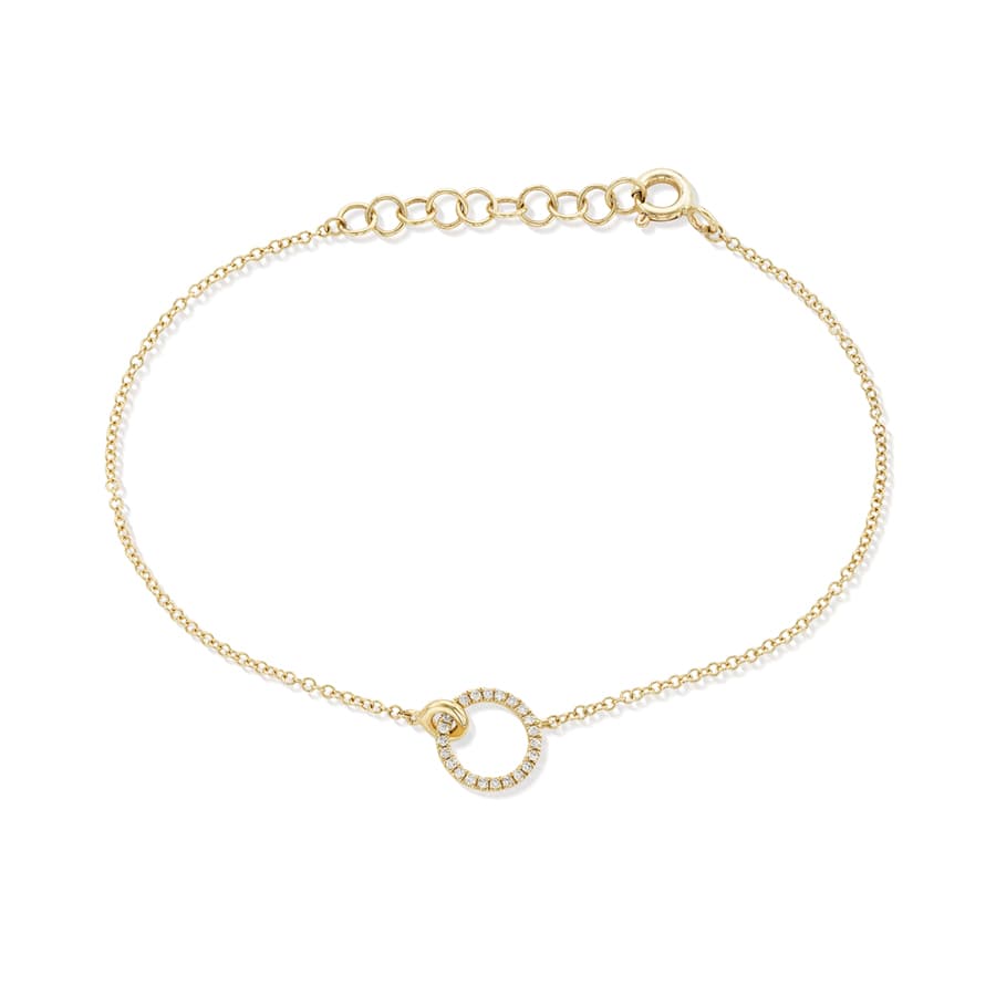 Open Circle Bracelet with Diamonds