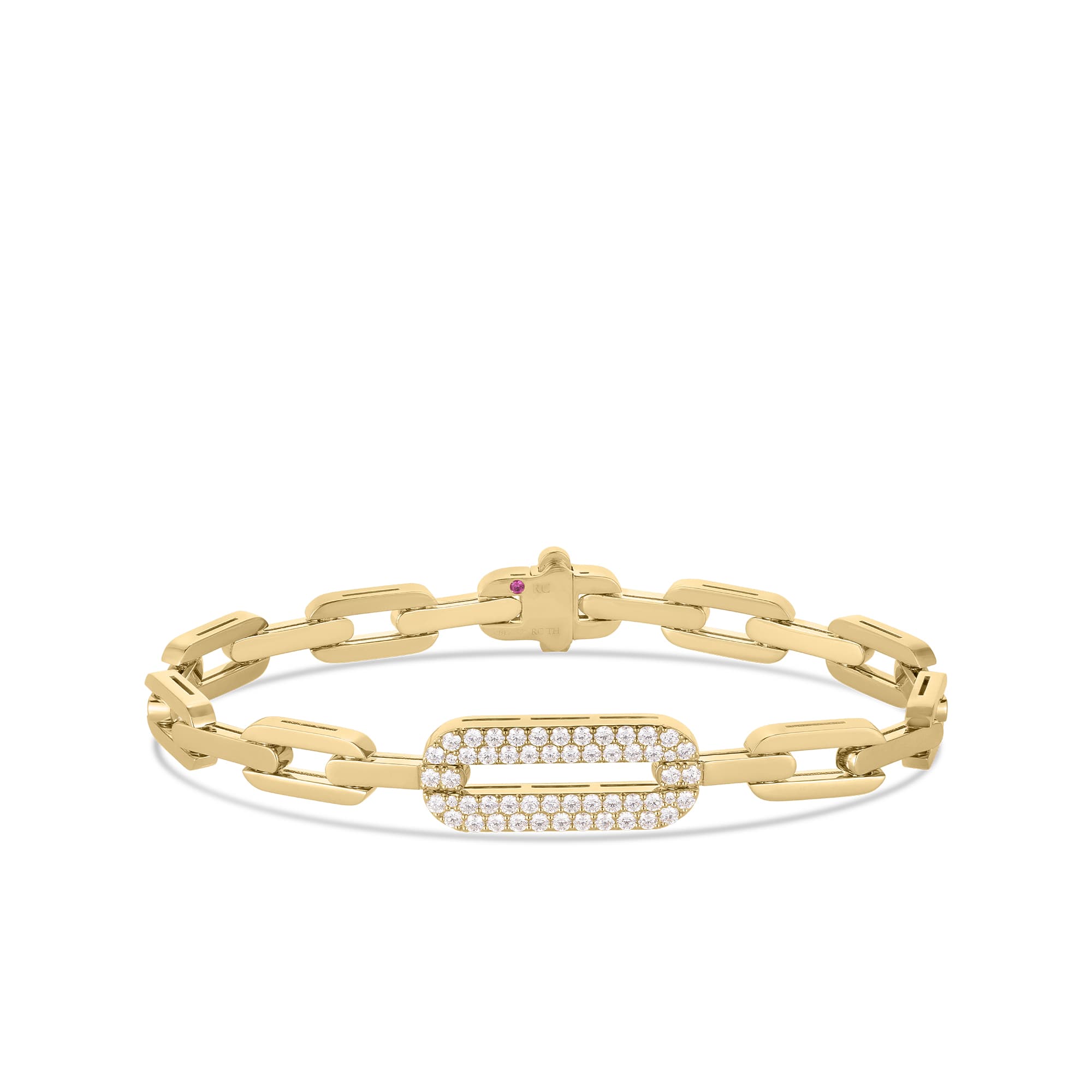 Roberto Coin Navarra Chain Bracelet with Pave Diamond Station 0