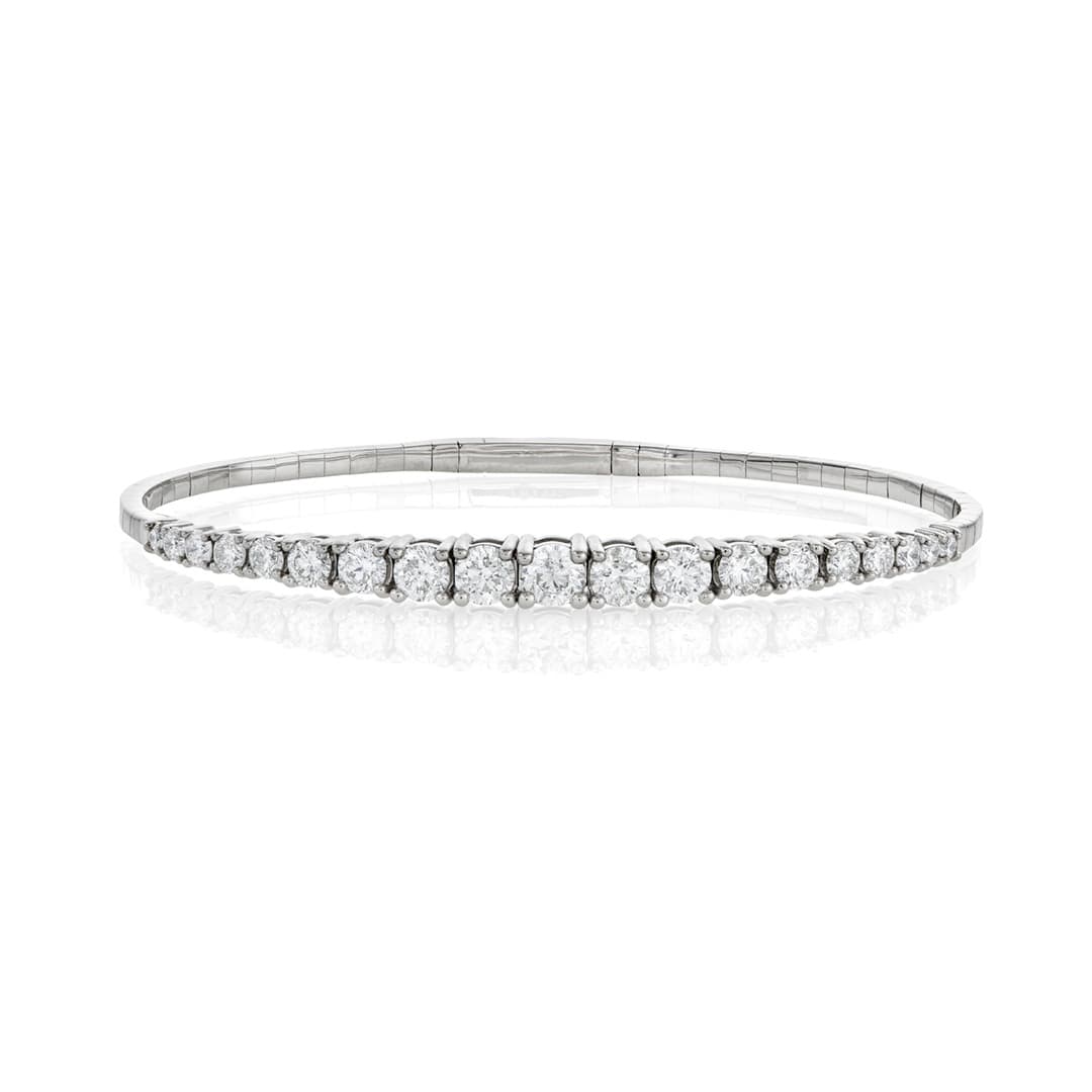 2.75ctw White Gold Flexible Diamond Bracelet