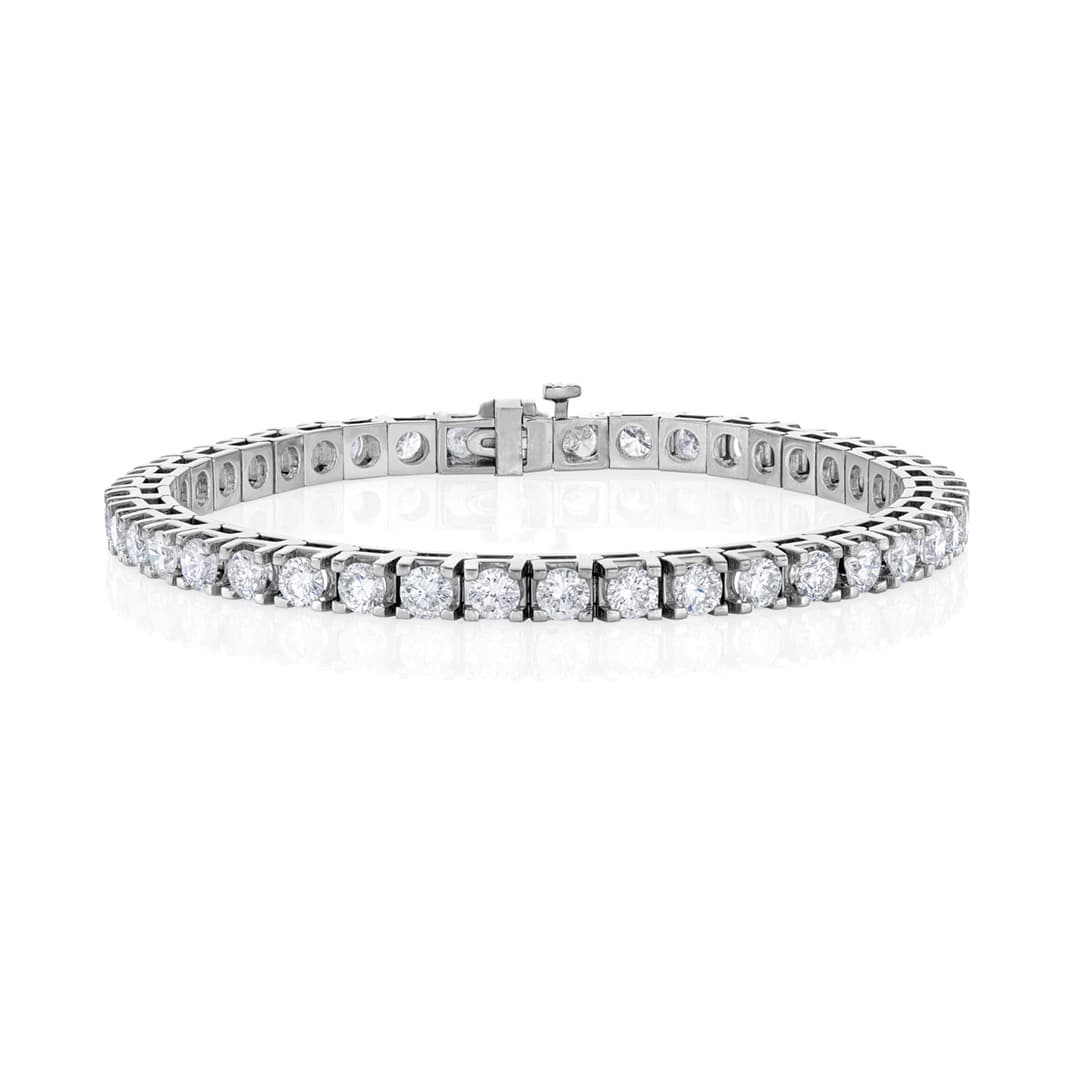 7.14 CTW Round Diamond Line Bracelet 0