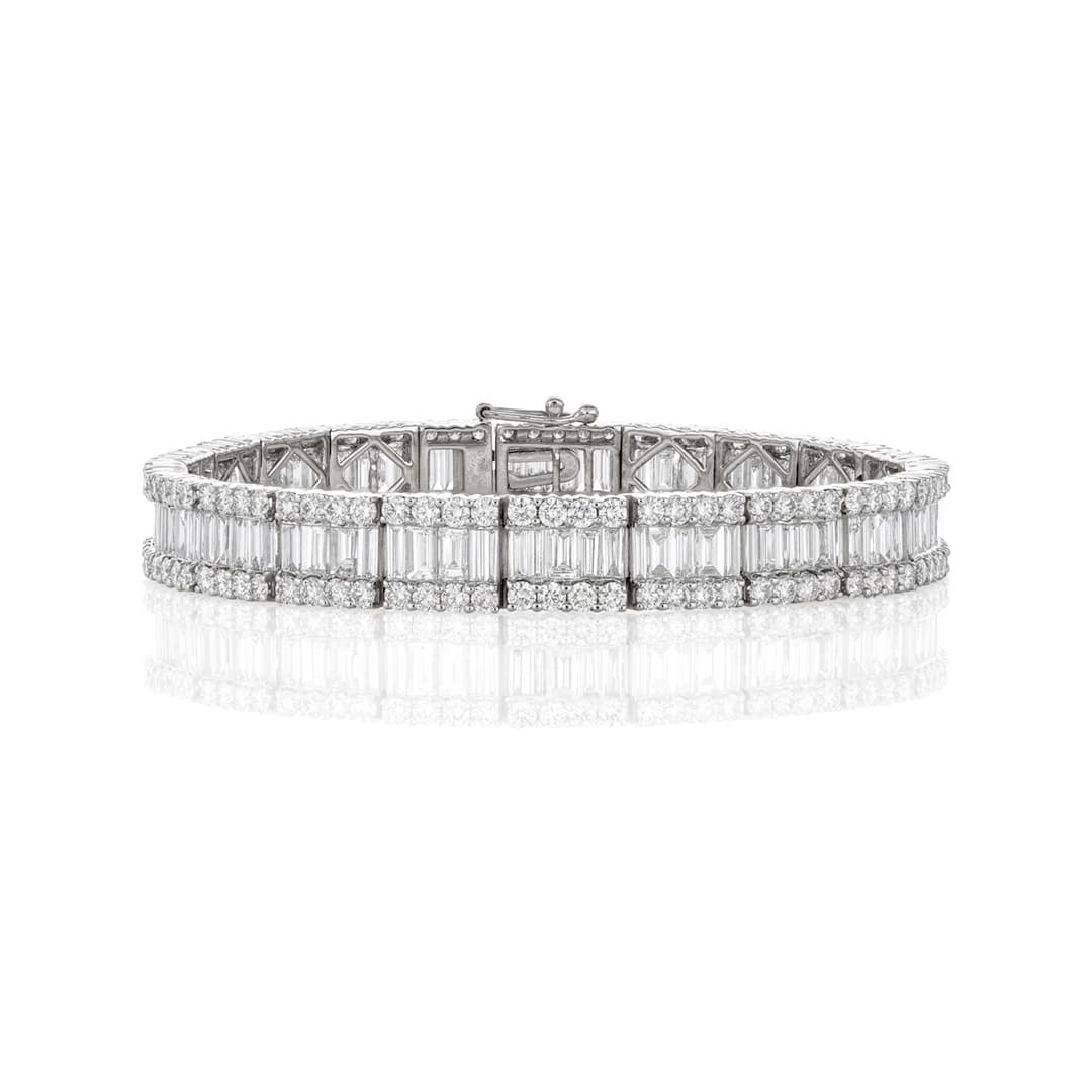 16.04 CTW Baguette Diamond Bracelet