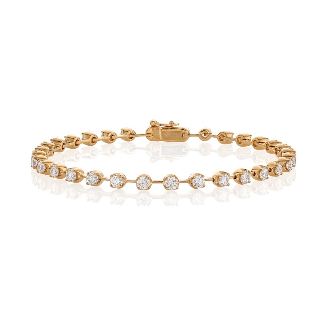 Dainty Bar Link 3.00CTW Diamond Line Bracelet 0