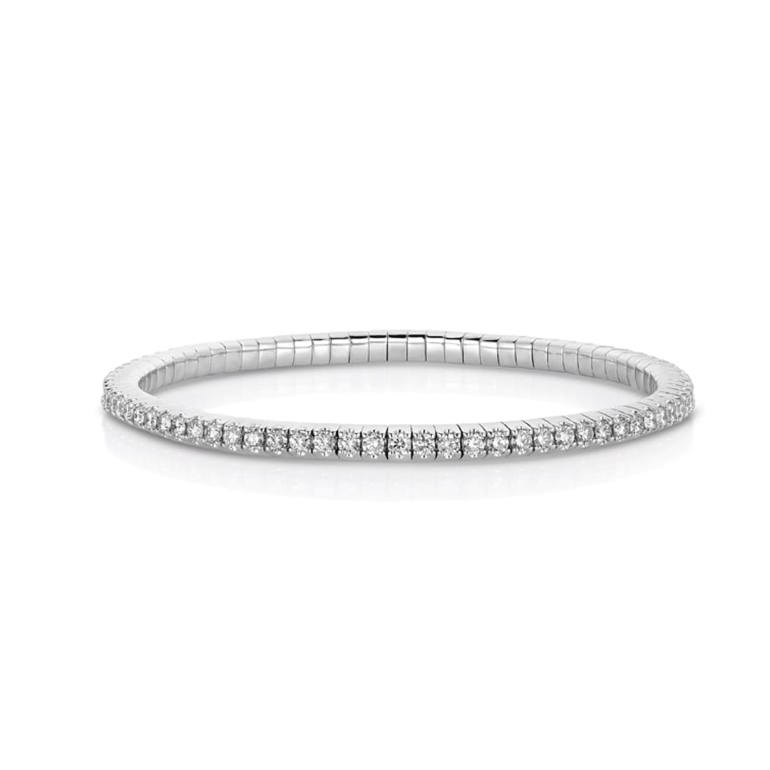 5.00 CTW Diamond Stretch Tennis Bracelet in White Gold 0