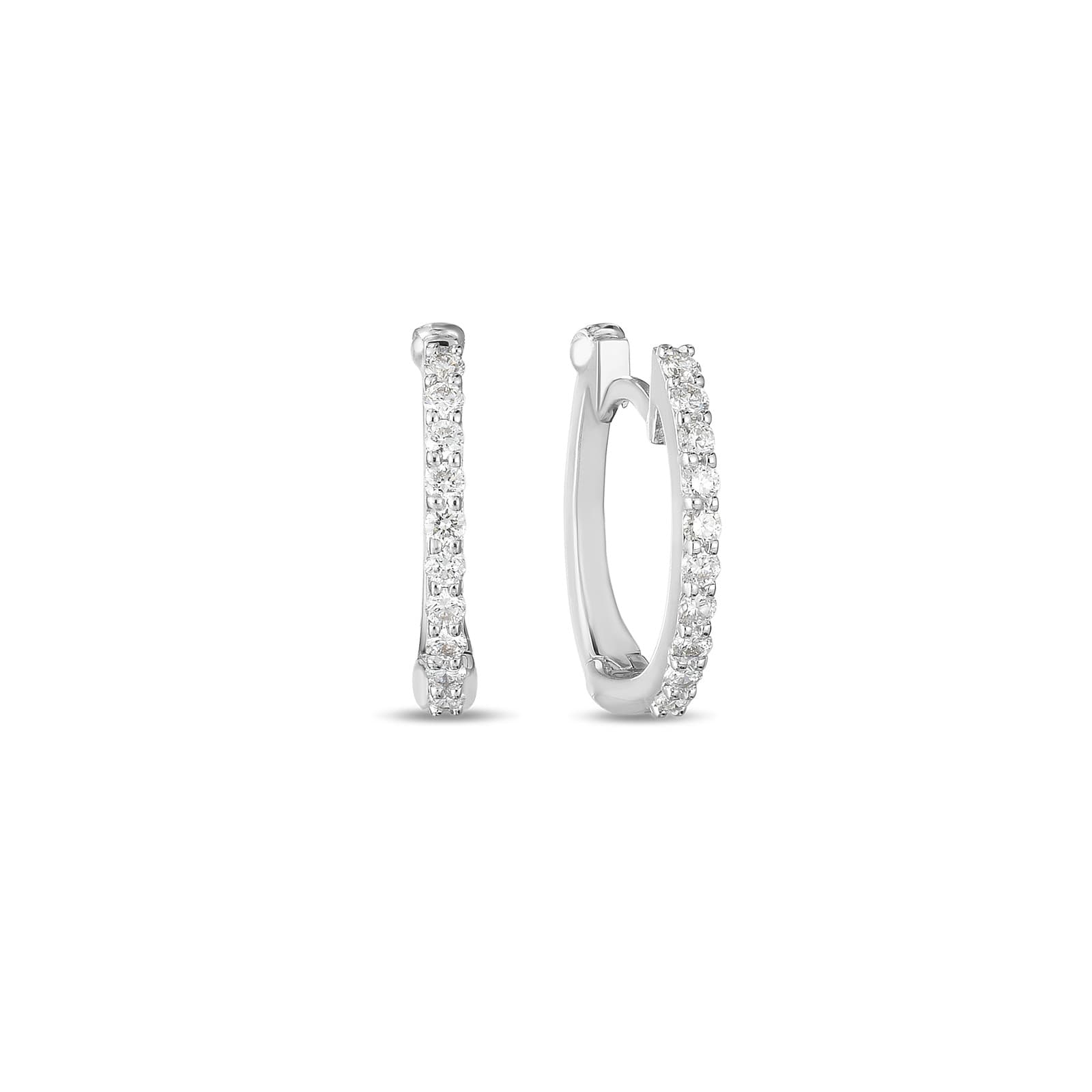 Roberto Coin 12mm Perfect Diamond Hoops in White Gold 0