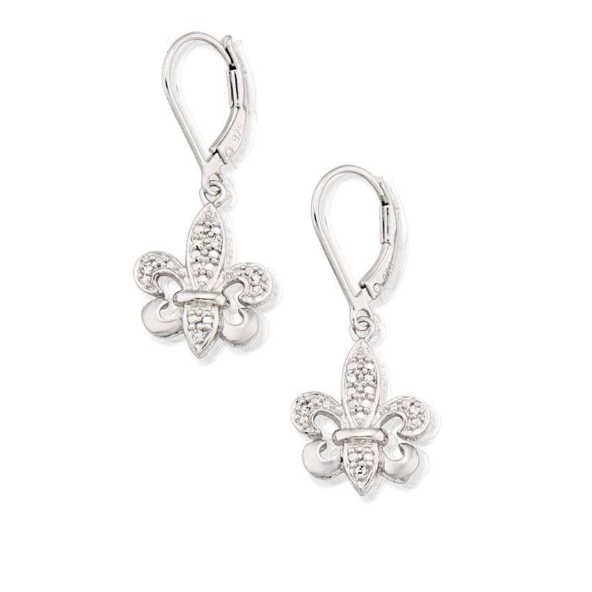 Diamond Fleur de Lis Earrings_2