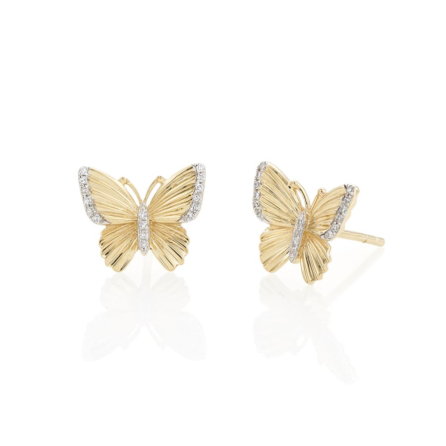 Diamond Butterfly Earrings