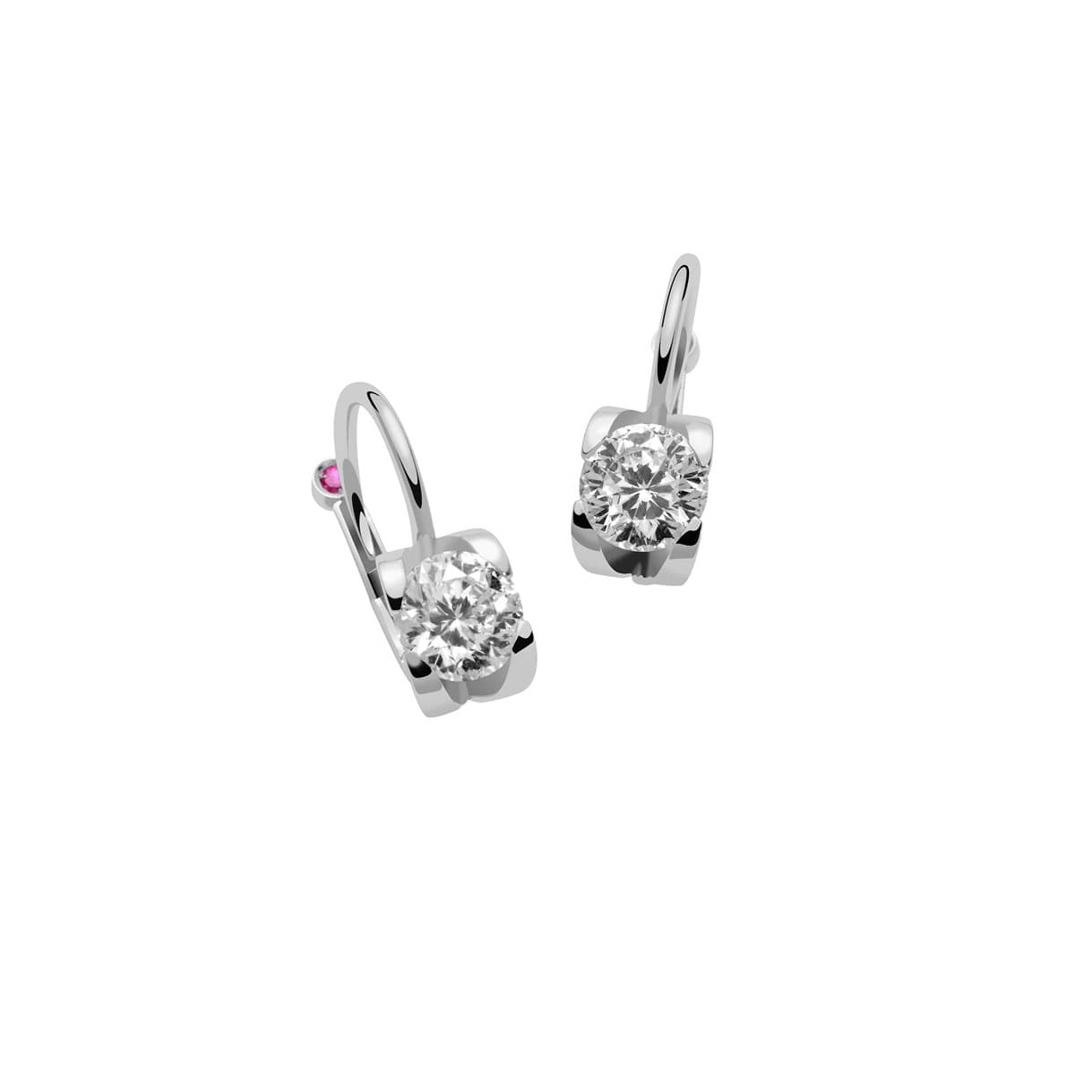 Roberto Coin Cento C Profile Diamond Earrings 0