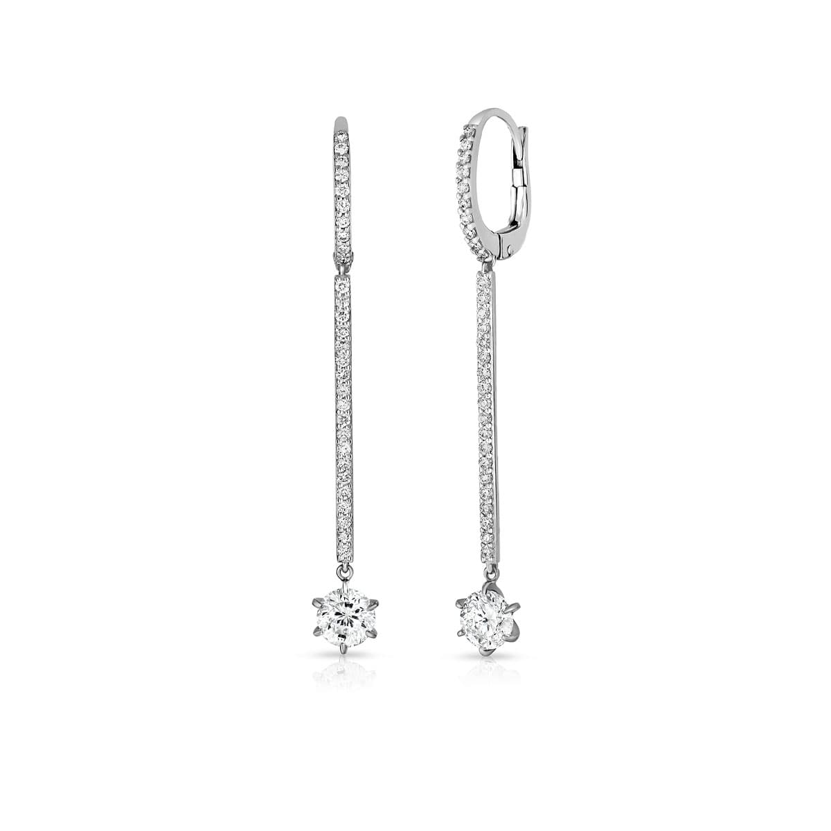 Roberto Coin 57 Collection Short Matchstick Diamond Earrings 0