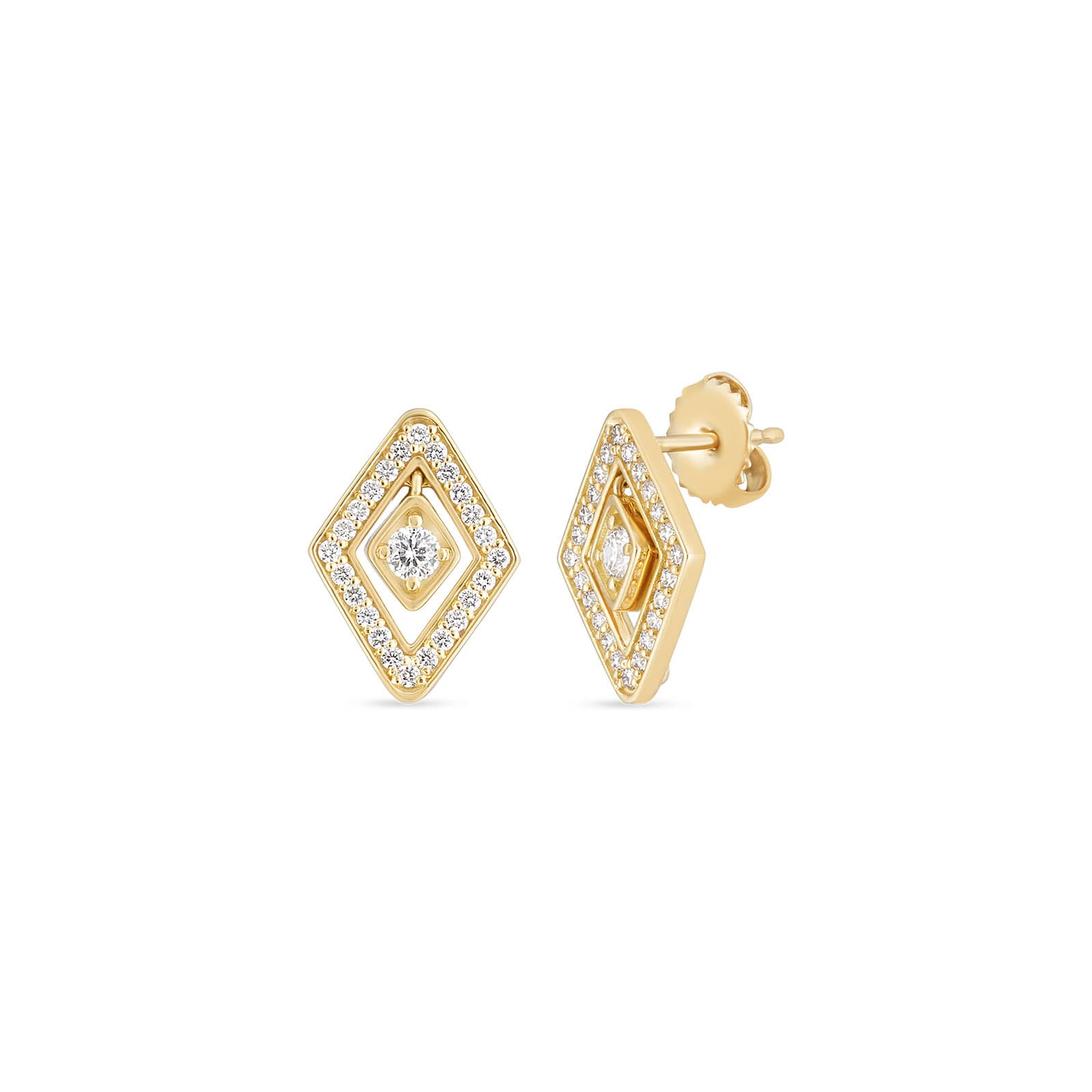 Roberto Coin Diamante Diamond Stud Earrings