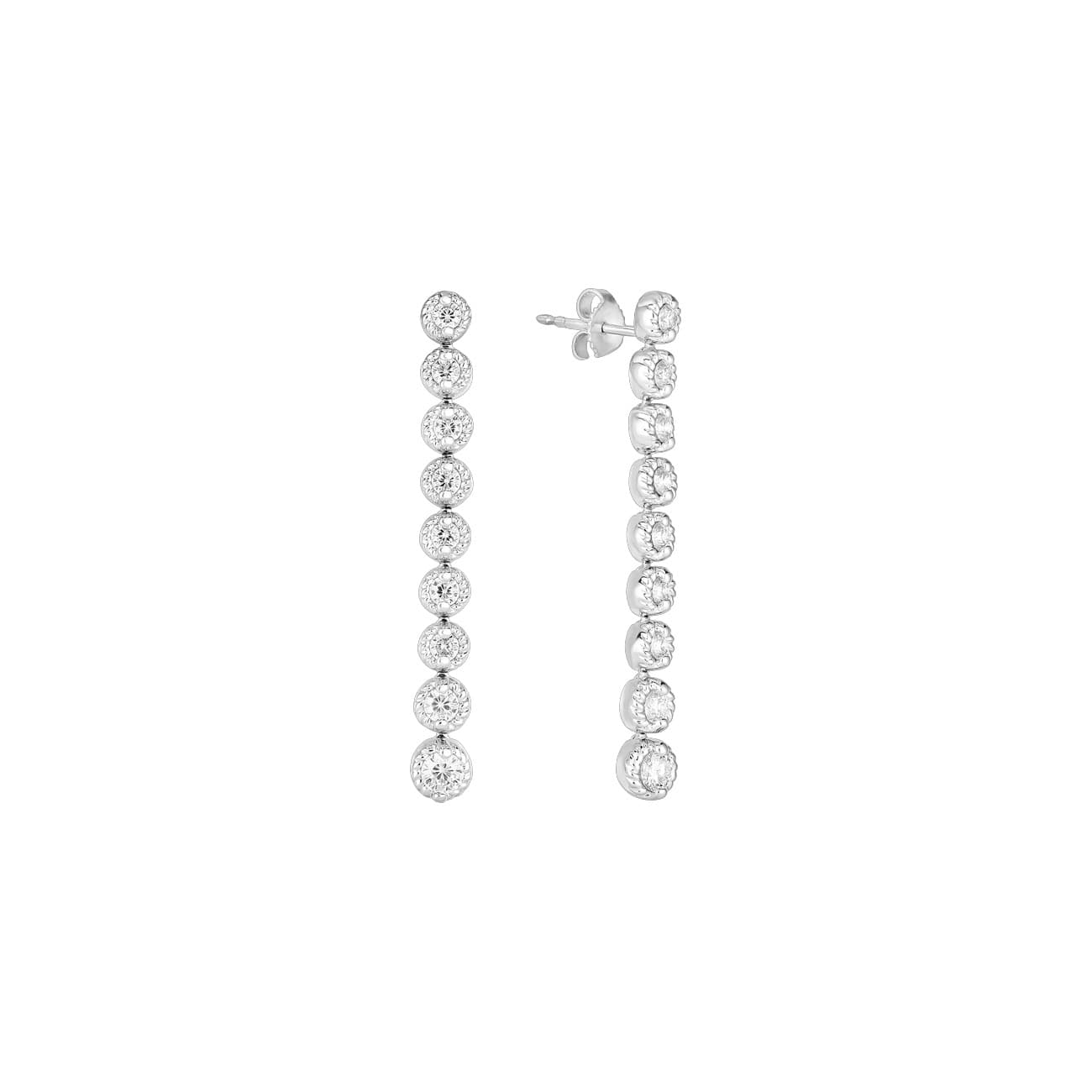 Roberto Coin Cento Florentine Diamond Drop Earrings 0