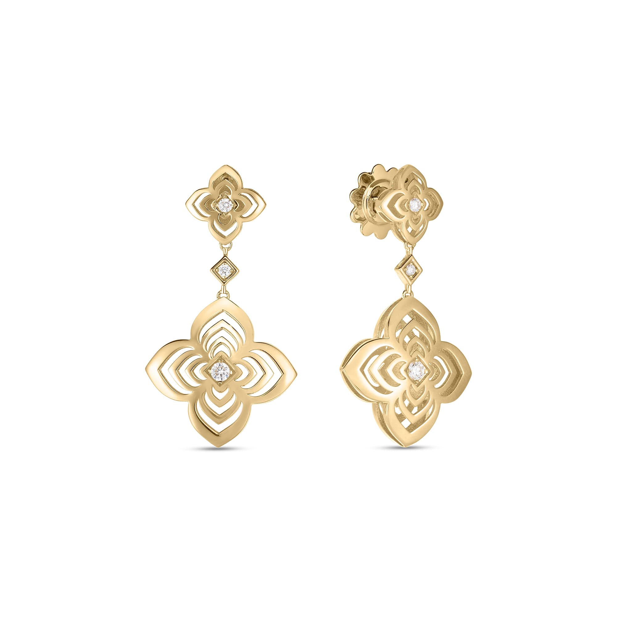 Roberto Coin Palazzo Ducale Flower Dangle Earrings