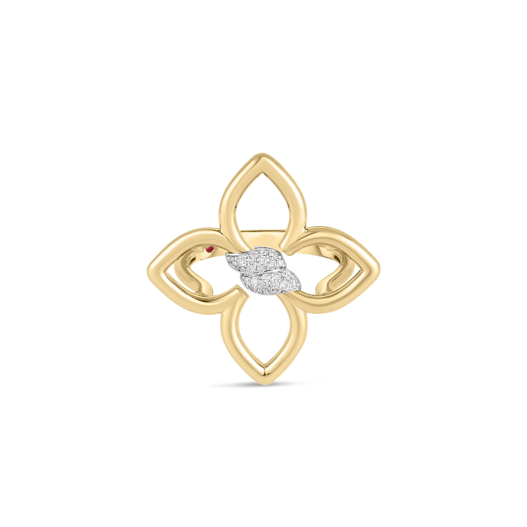 Roberto Coin Cialoma Small Diamond Flower Ring