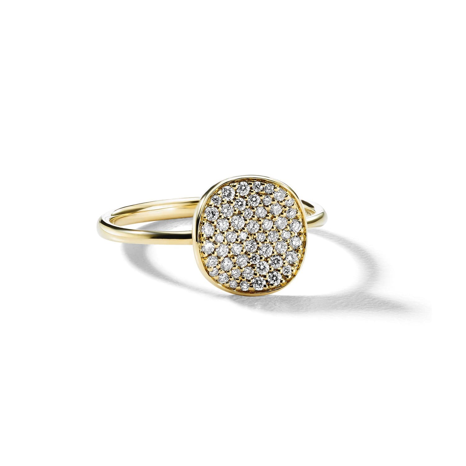 Ippolita Stardust Small Diamond Disc Ring in Yellow Gold 0