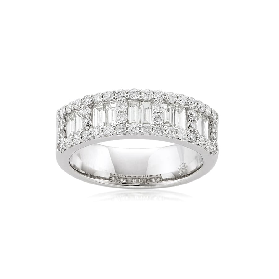 1.24 CTW Baguette and Round Diamond Band 0