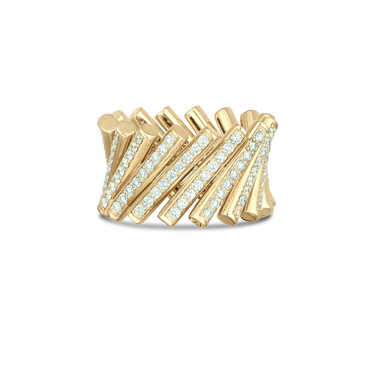 Roberto Coin Domino Wide Pave Diamond Ring 0