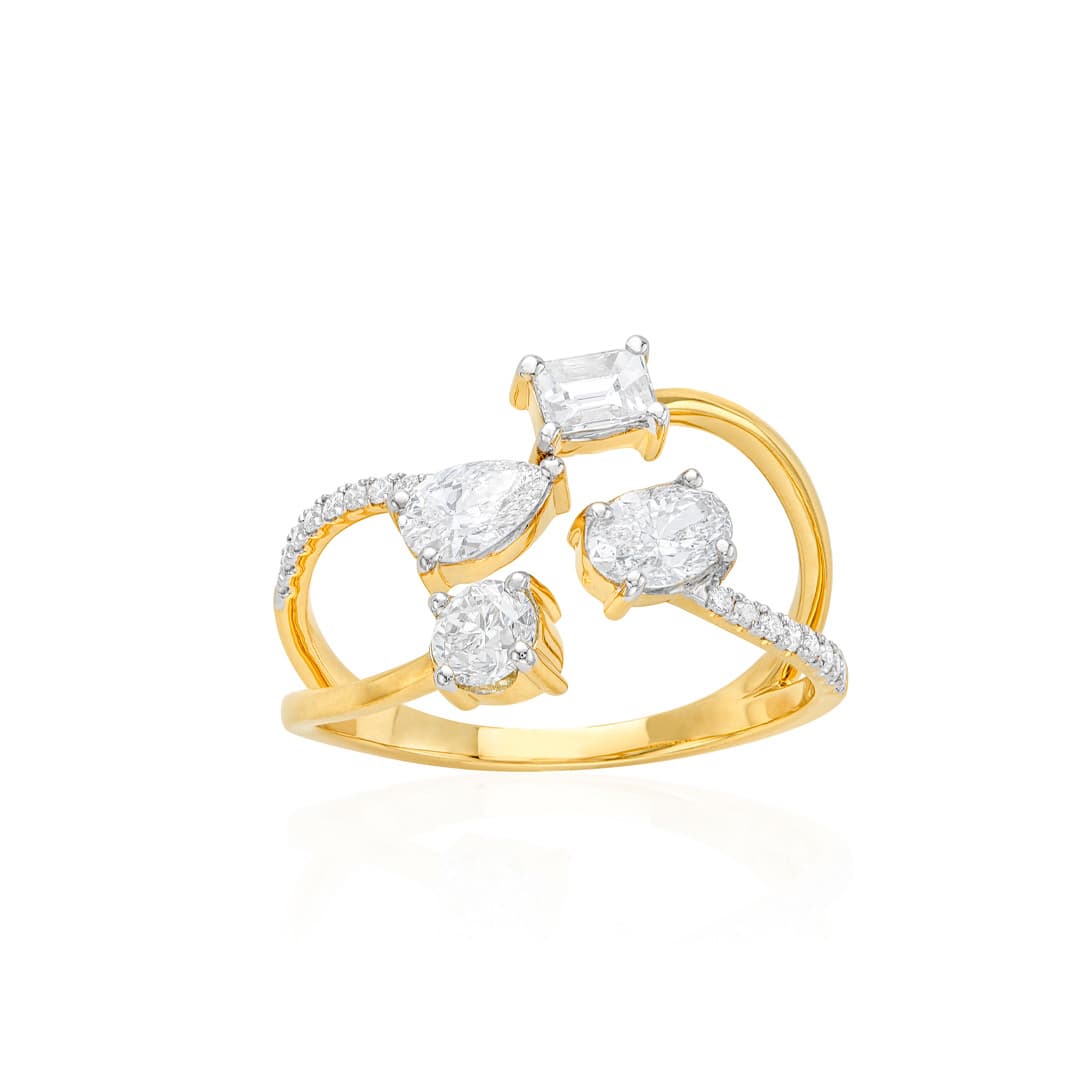 Mixed Shape Open Style Diamond Ring 0