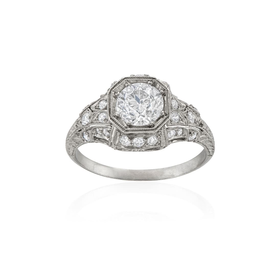 Estate Collection Platinum Diamond Engagement Ring