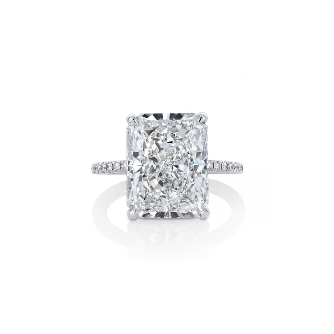 10.08 CT Radiant Cut Diamond Engagement Ring 0