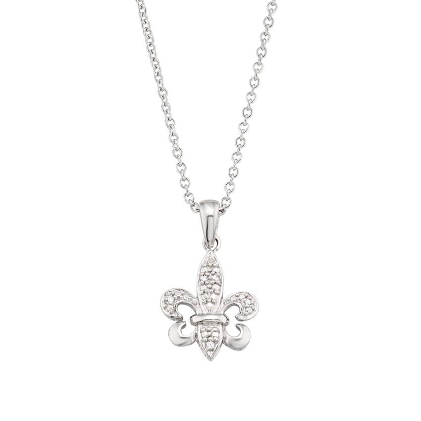 Diamond Fleur De Lis Necklace