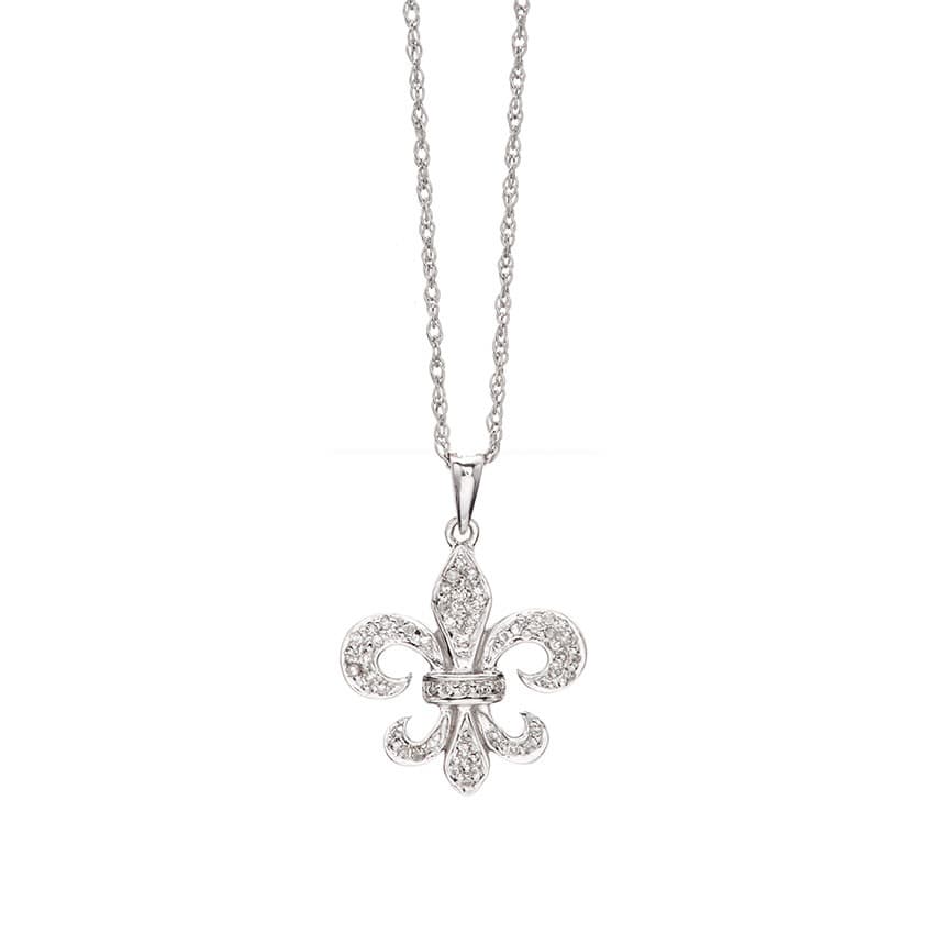 Diamond Fleur de Lis Pendant_2