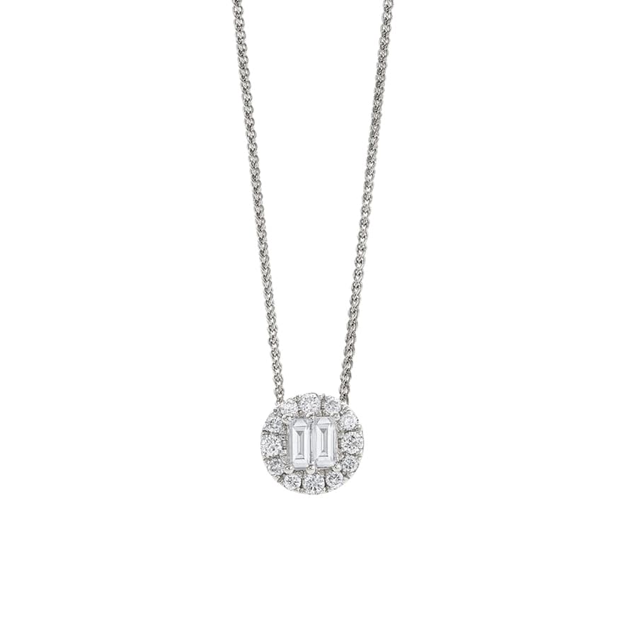 Baguette Diamond Pendant Necklace