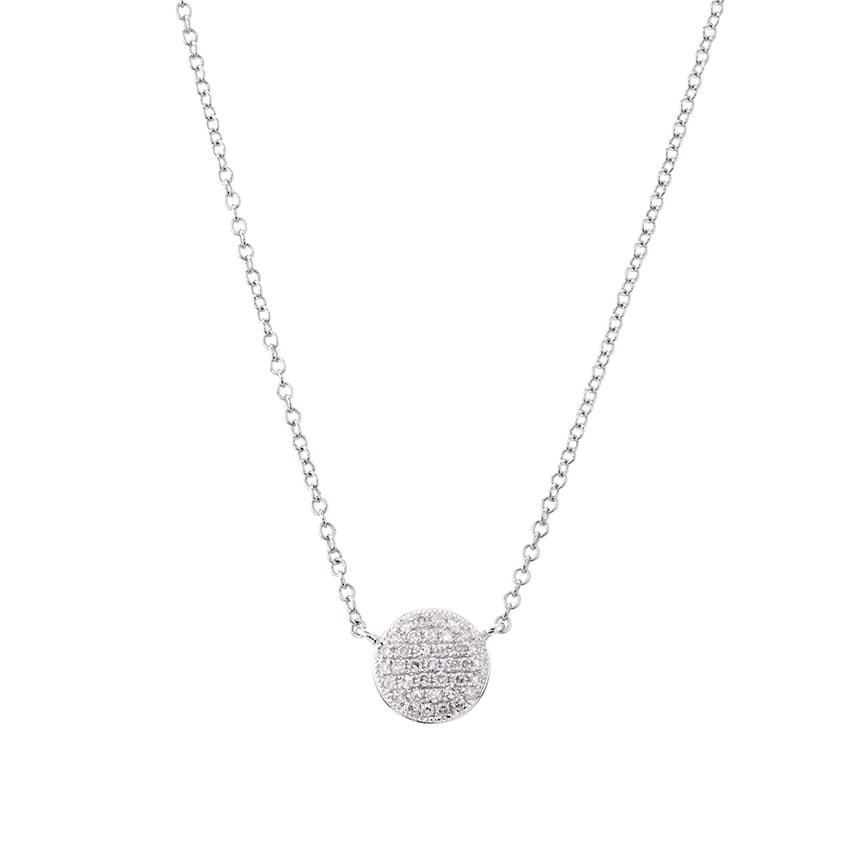 Diamond Disc Necklace