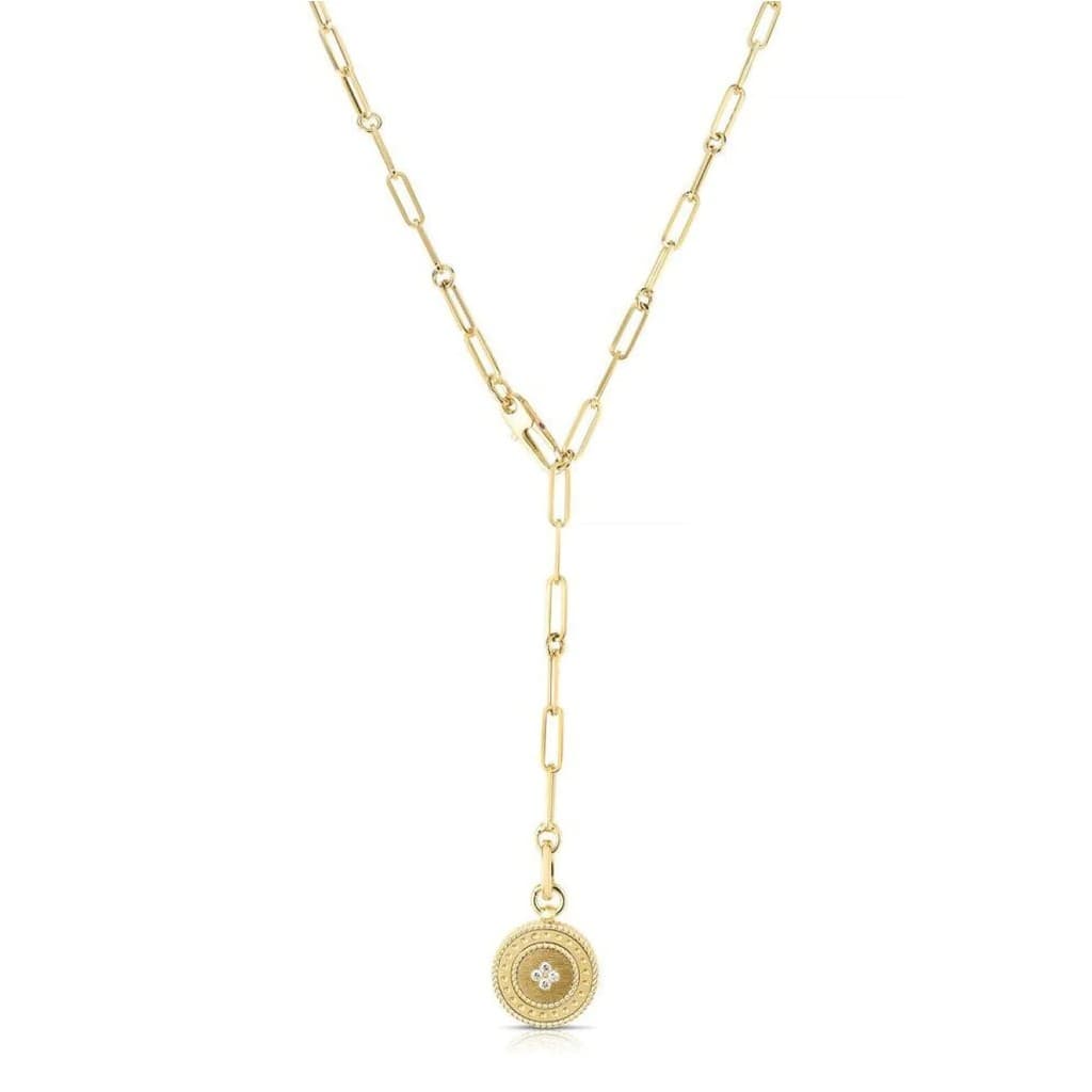 Roberto Coin Venetian Princess Small Disc Lariat Necklace