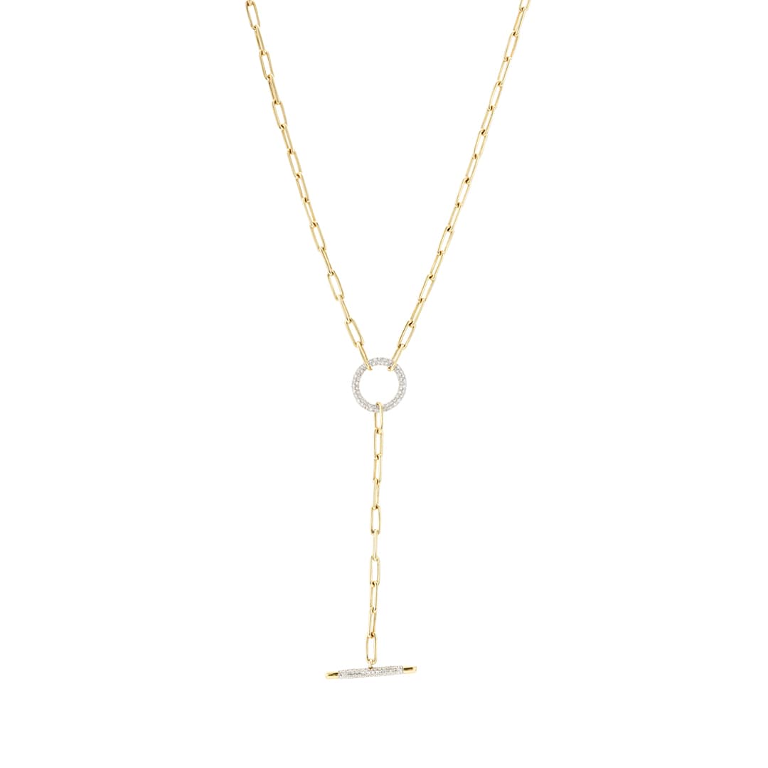 Diamond Toggle Lariat Necklace