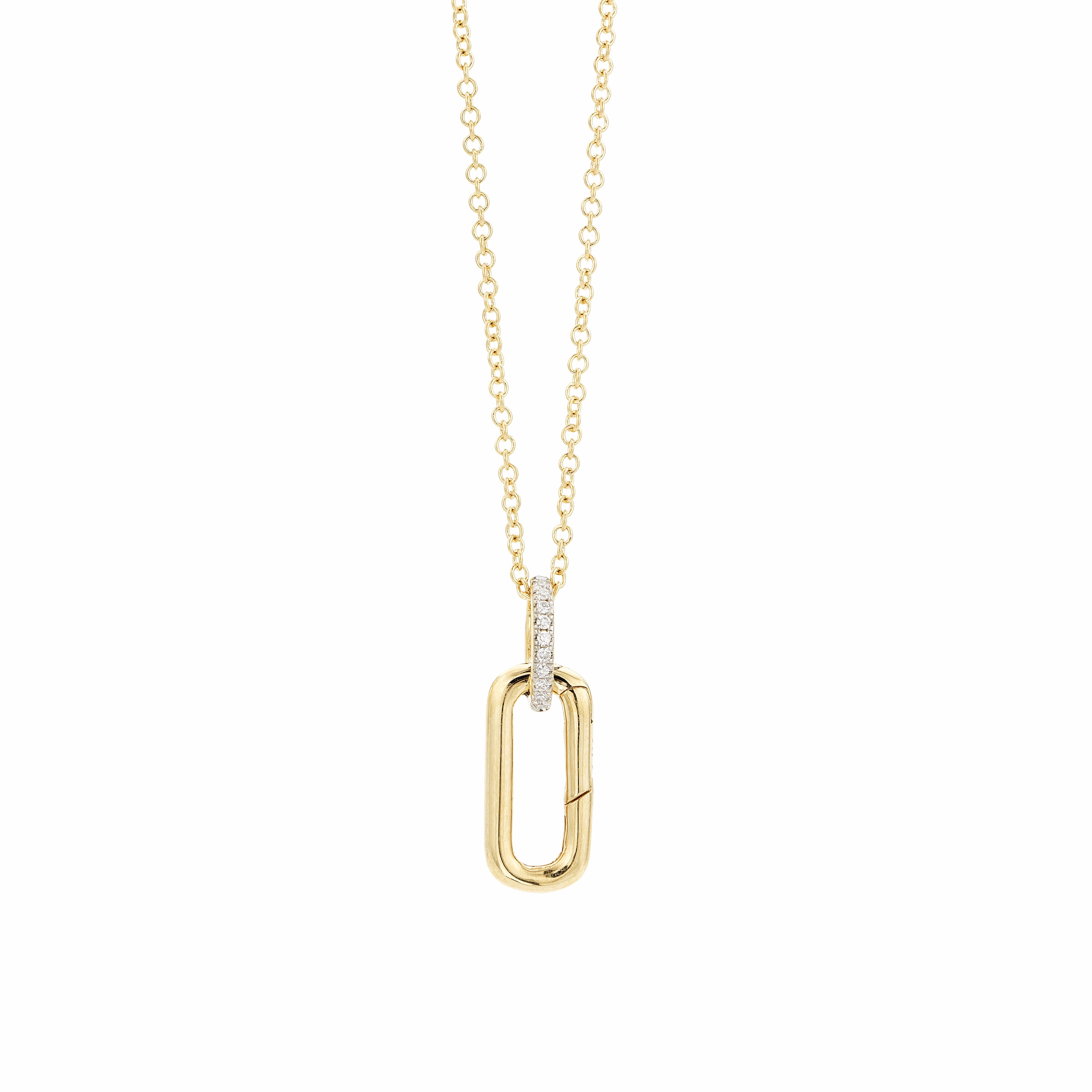 Single Link Yellow Gold Link Necklace