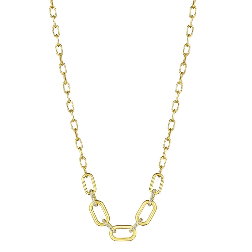 Penny Preville Yellow Gold Diamond Connector Link Necklace