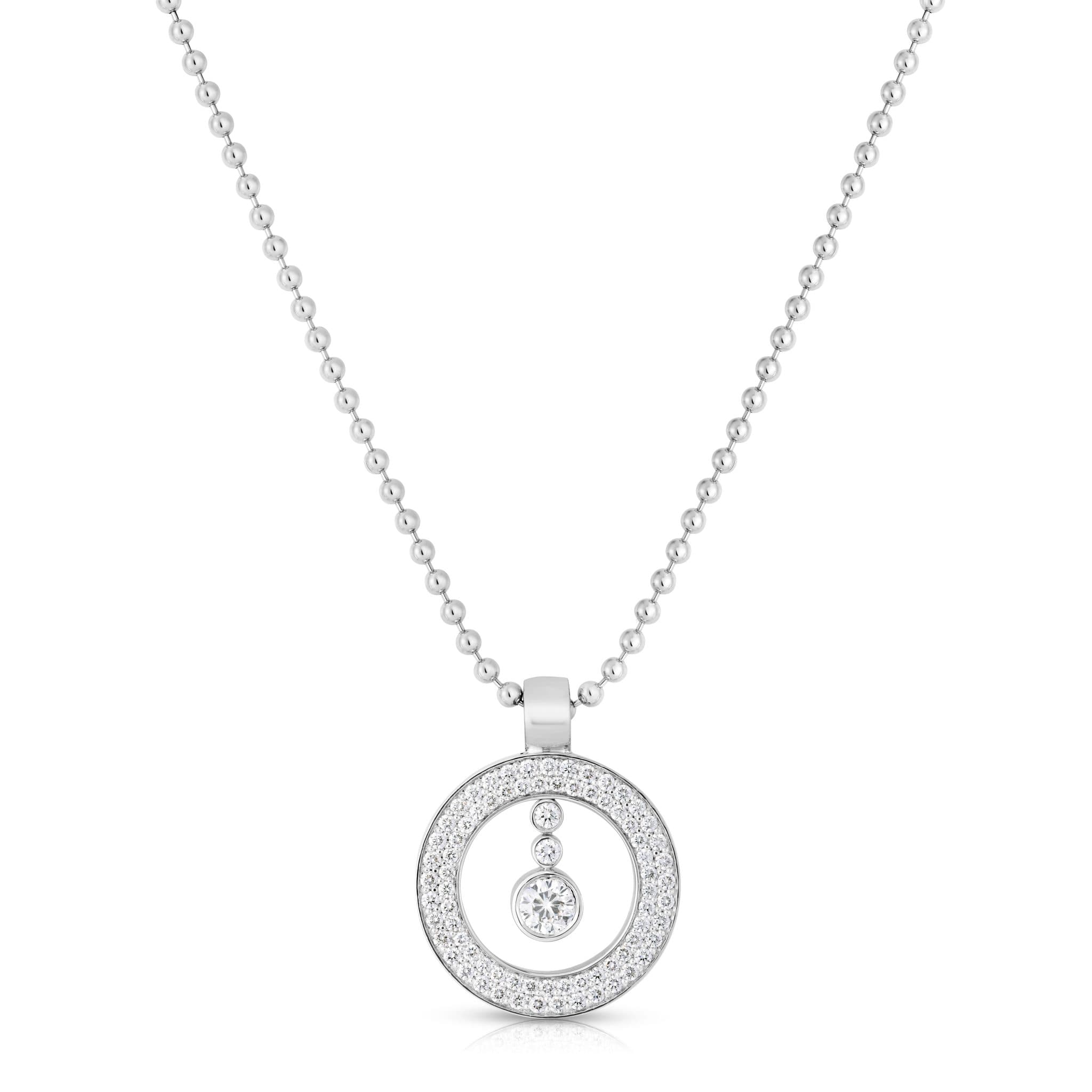 Roberto Coin Cento Pave Baby O Diamond Necklace