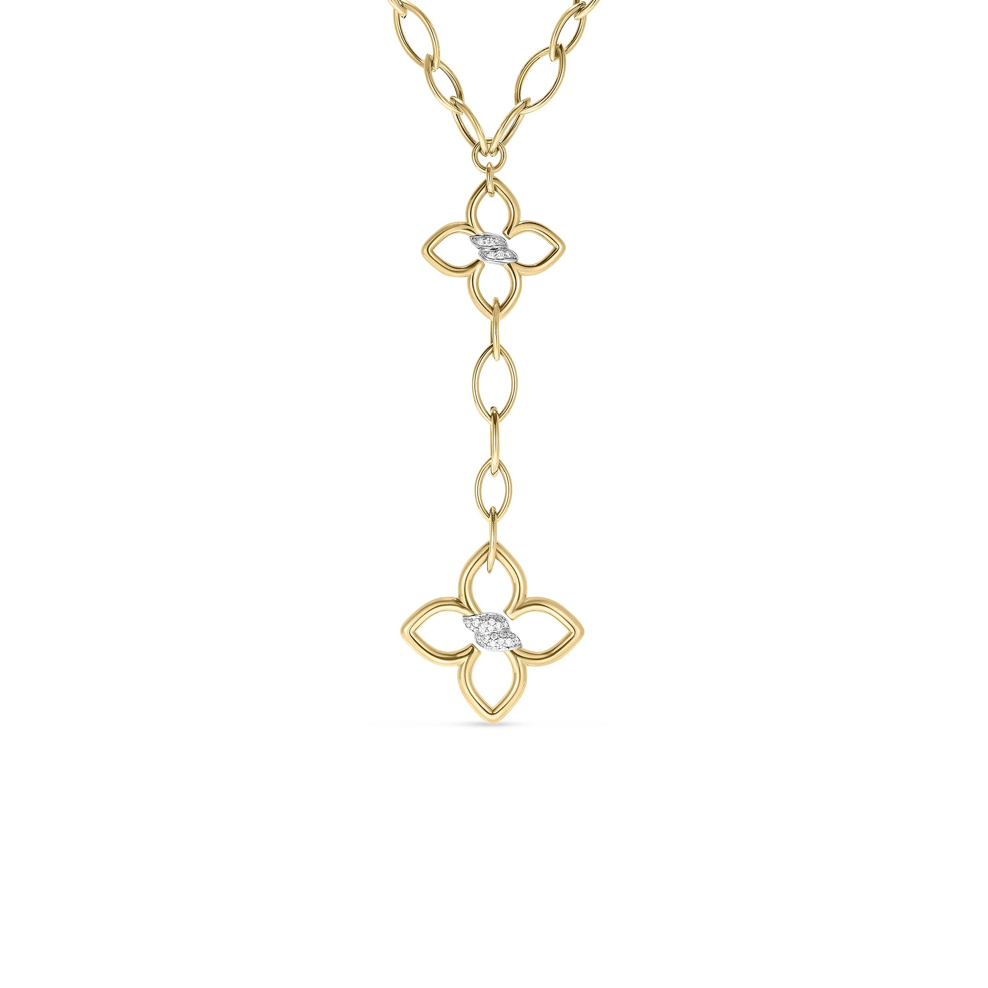 Roberto Coin Cialoma Flower Lariat Necklace