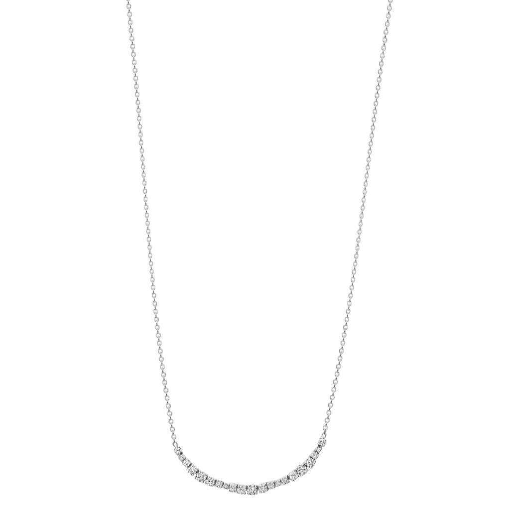 Penny Preville White Gold 1.06CTW Diamond Petite Wave Necklace 0