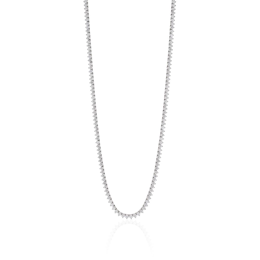 40.02 CTW All Around White Gold Diamond 37 Inch Necklace