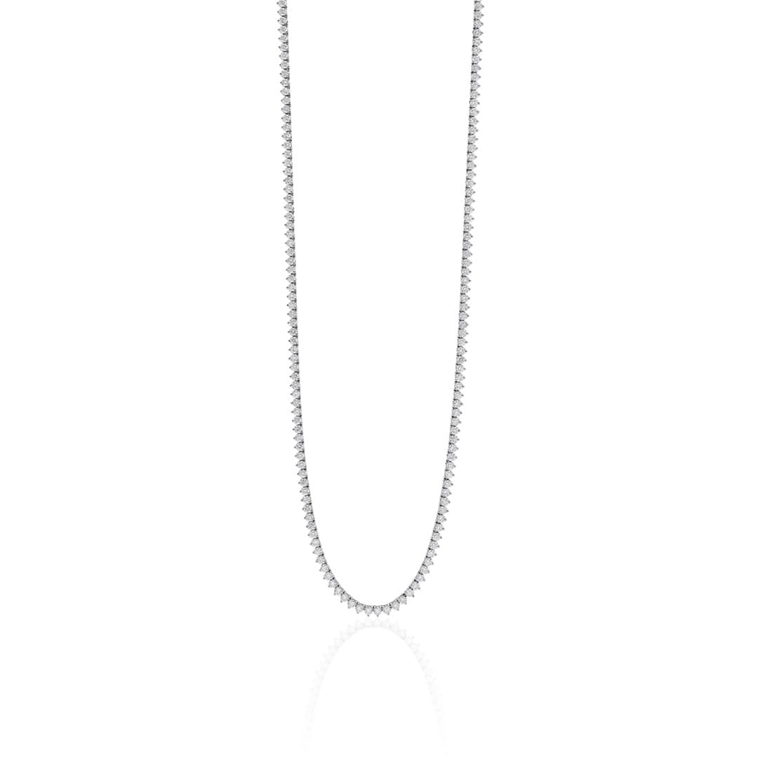 31.07 CTW All Around White Gold Diamond 36 Inch Necklace