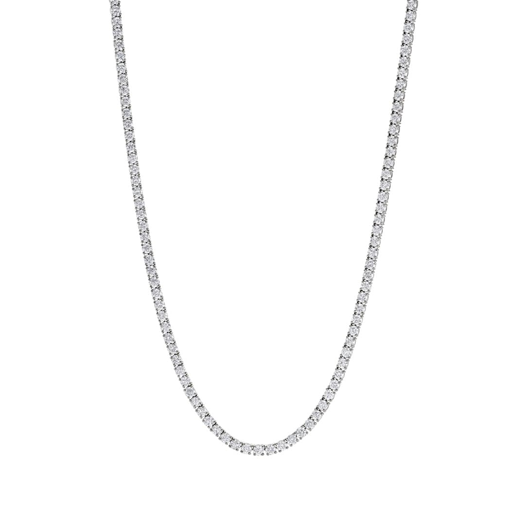 13.10 CTW All Around White Gold Diamond Necklace 0