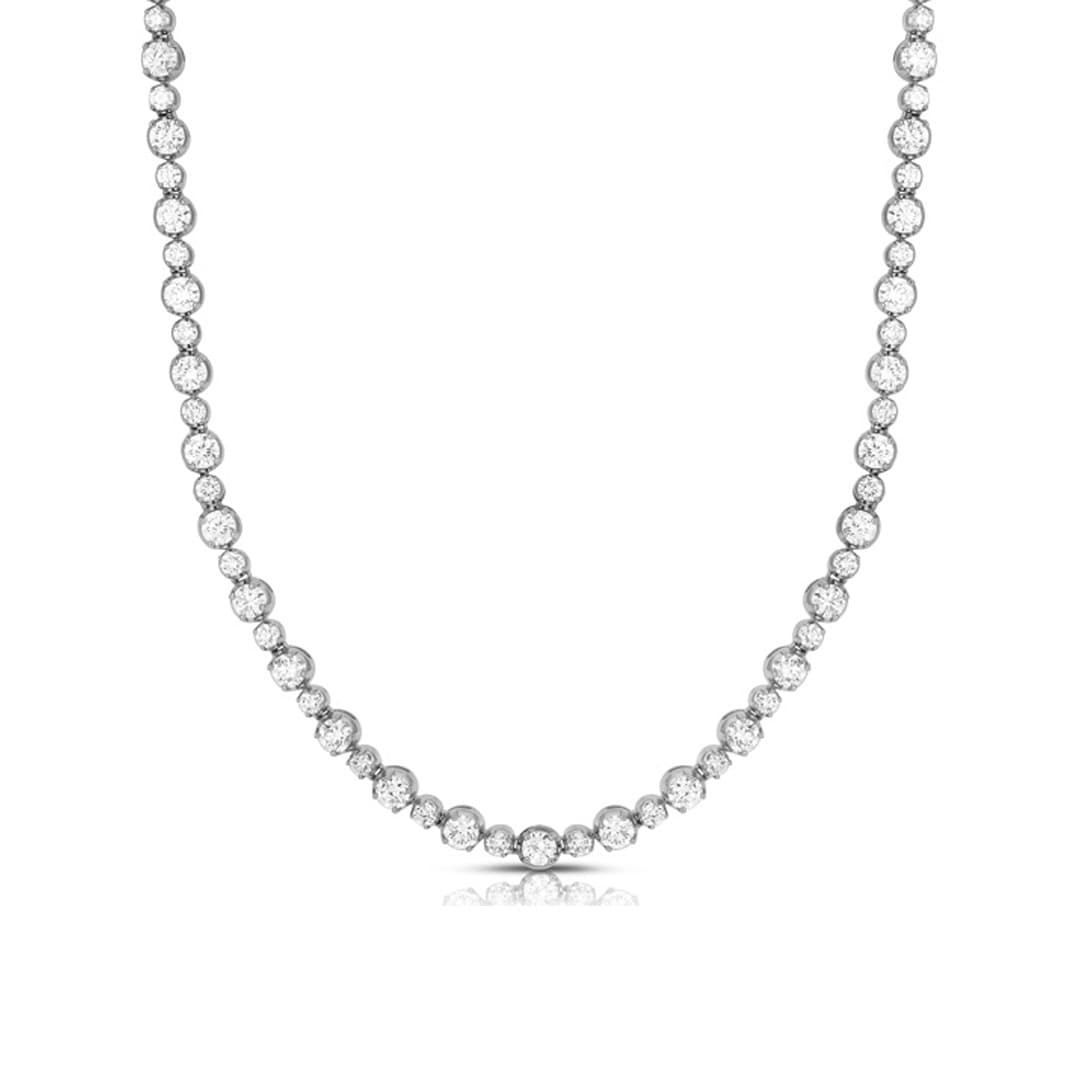 6.00 CTW Diamond Tennis Necklace in White Gold