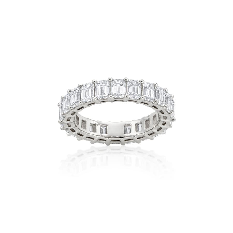 Emerald Cut 5.02 CTW Diamond Eternity Band